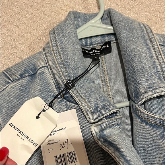 Generation Love Blue Denim Sleeveless Dress - Picture 3 of 3